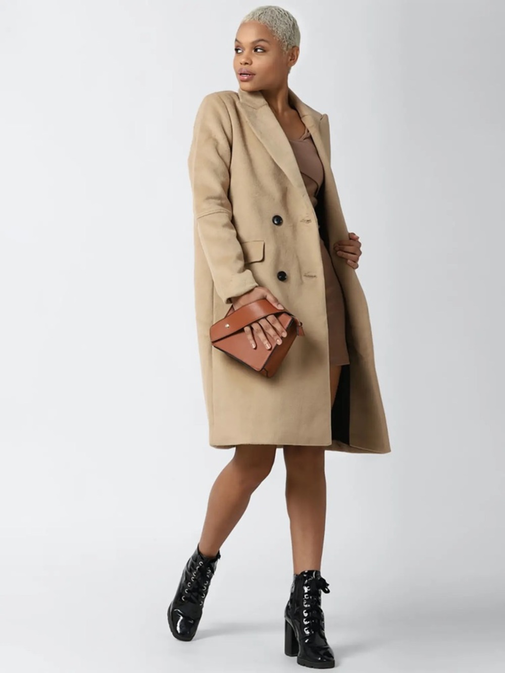 Forever 21 Brown/Tan Pea Coat